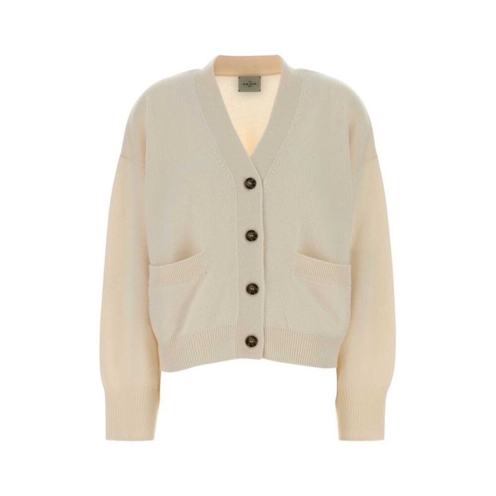 Le Kasha Women Ivory Cashmere Cardigan